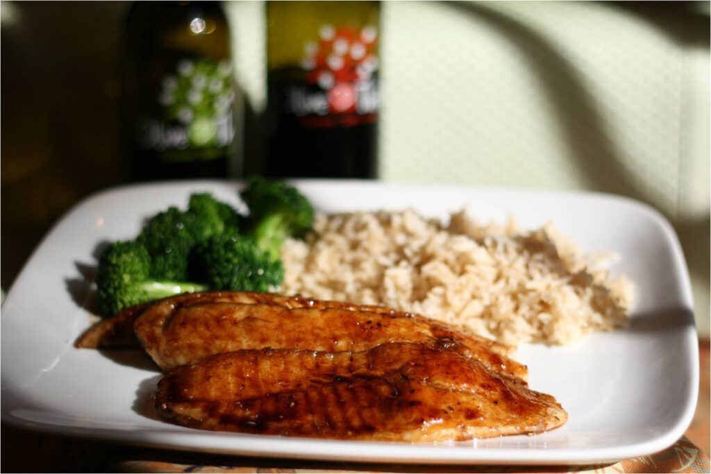 Pomegranate Balsamic Glazed Tilapia Feature