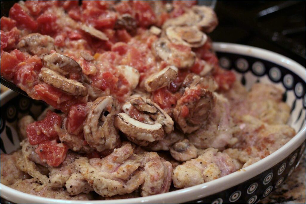 Pour into Baking Dish