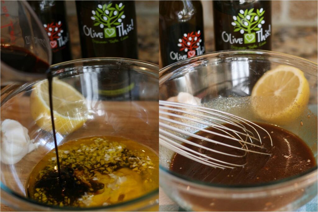 Prepare Orange EVOO and Dark Choc Balsamic Marinade