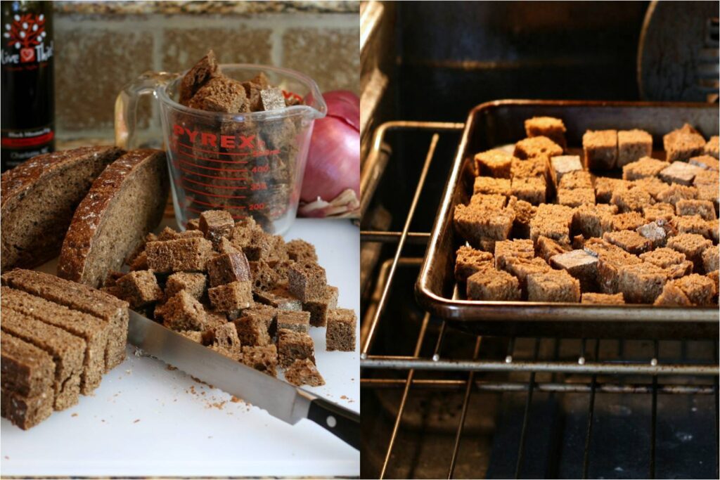 Prepare Pumpernickel Croutons