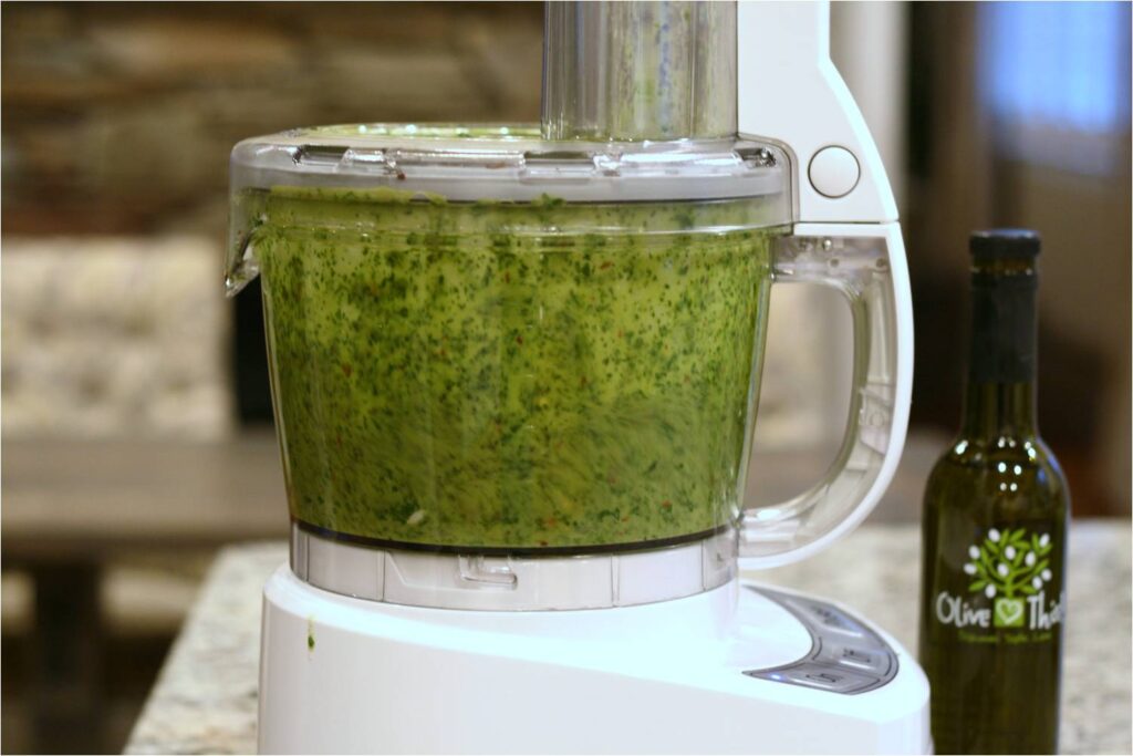 Puree Chimichurri in food processor