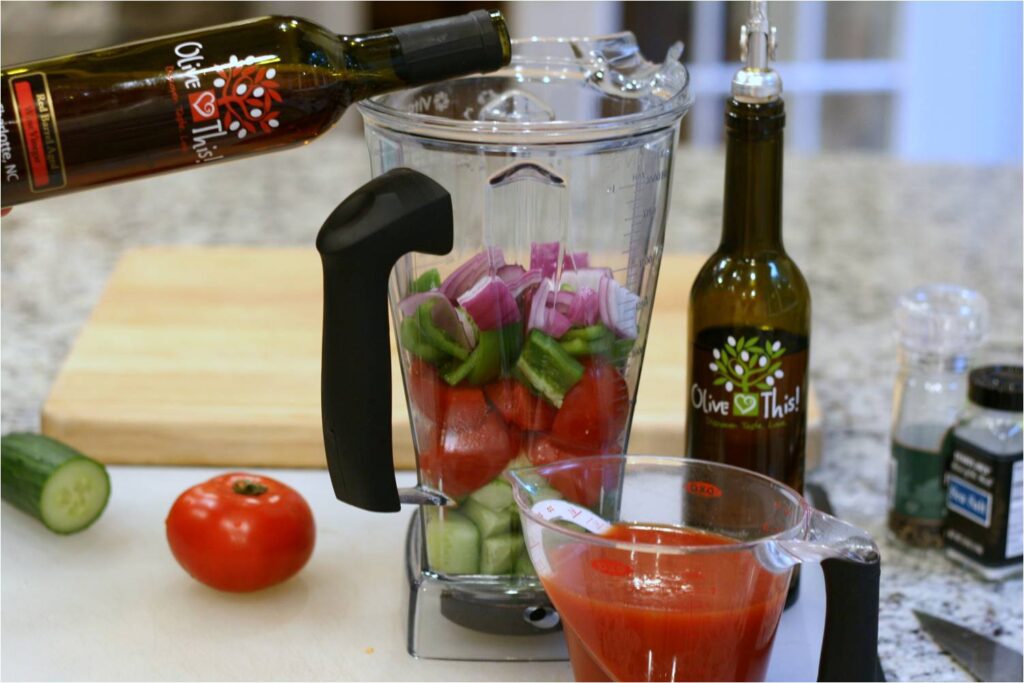 Put Gazpacho ingredients into blender