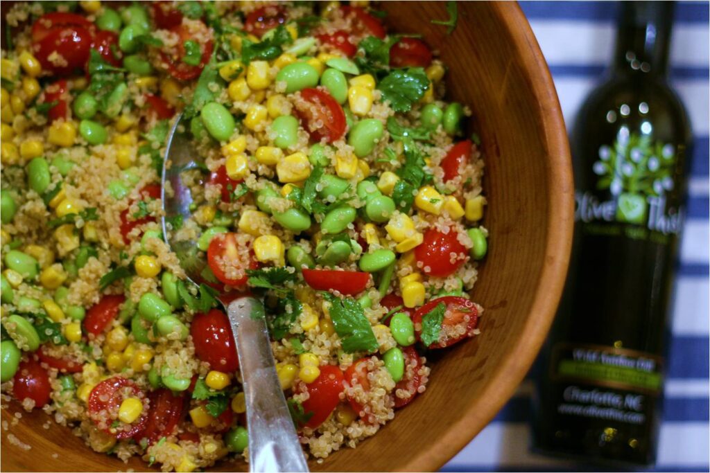 Quinoa Edamame Salad Feature