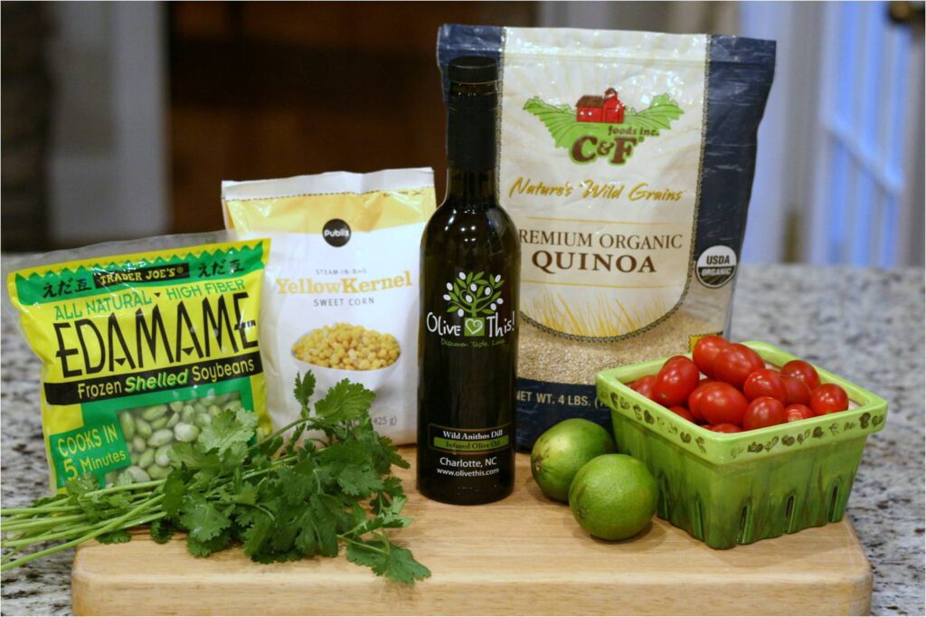 Quinoa Edamame Salad Ingedients