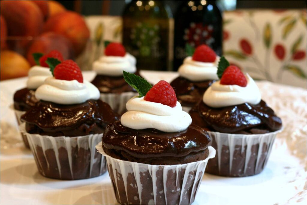 Raspberry Balsamic Choclate Cupcakes Feature