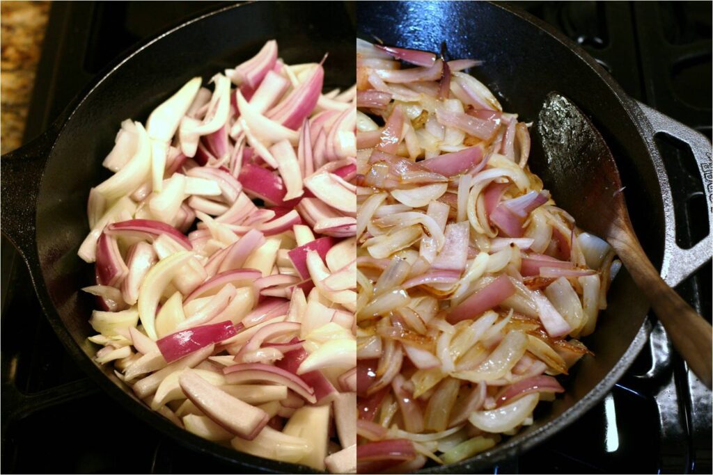Red Onions Browning
