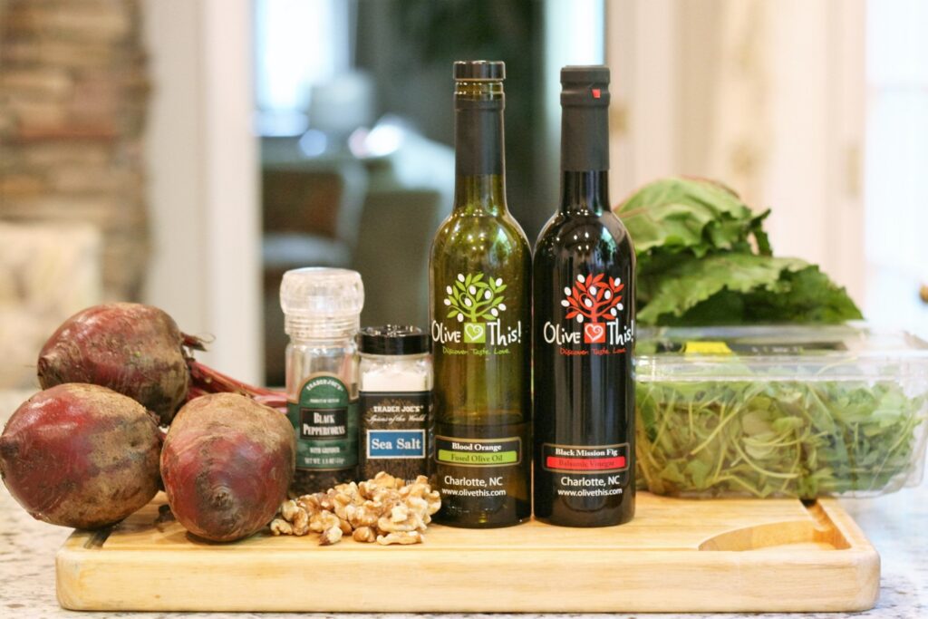 Roasted Beets with Mission Fig Balsamic and Orange EVOO Ingredients
