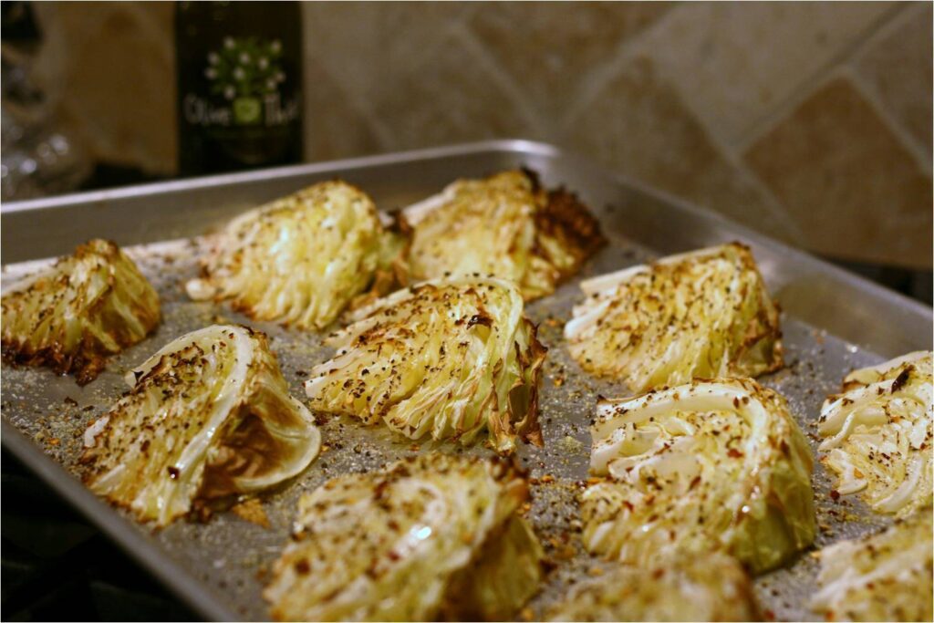 Roasted Cabbage with Garlic Olive Oil Feature