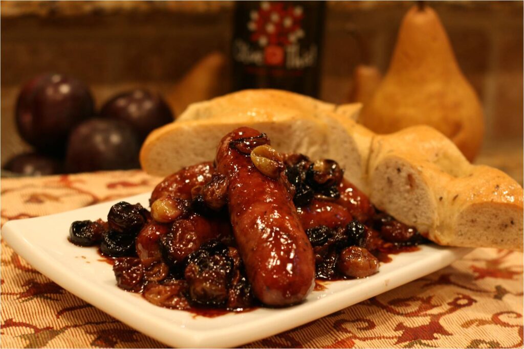 Roasted Sausages and Grapes Dinner