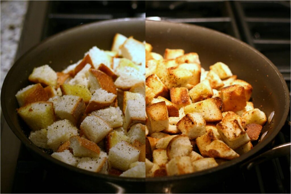 Sauteed Bread Cubes