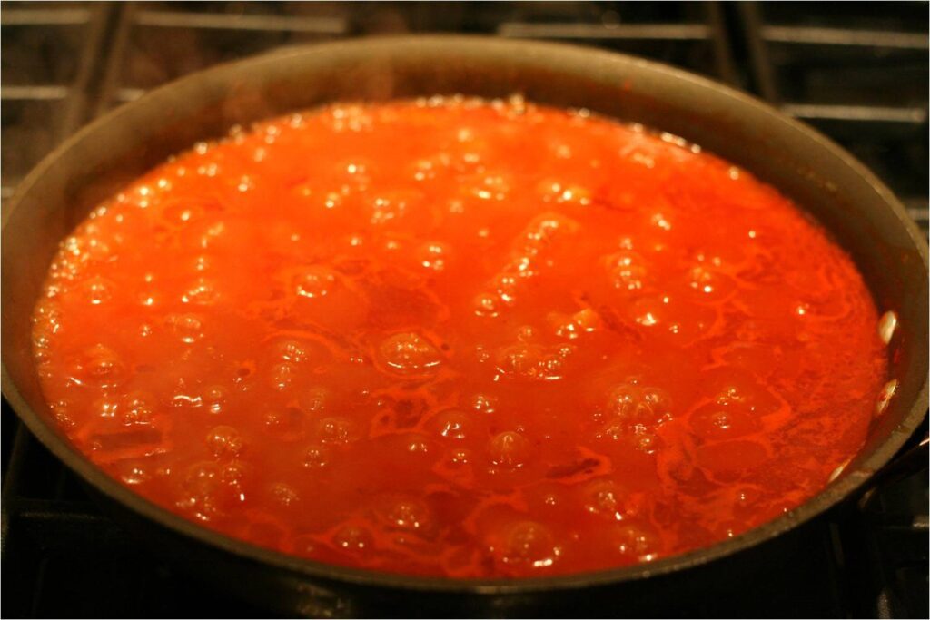 Simmer Ziti In the Sauce for Baked Ziti