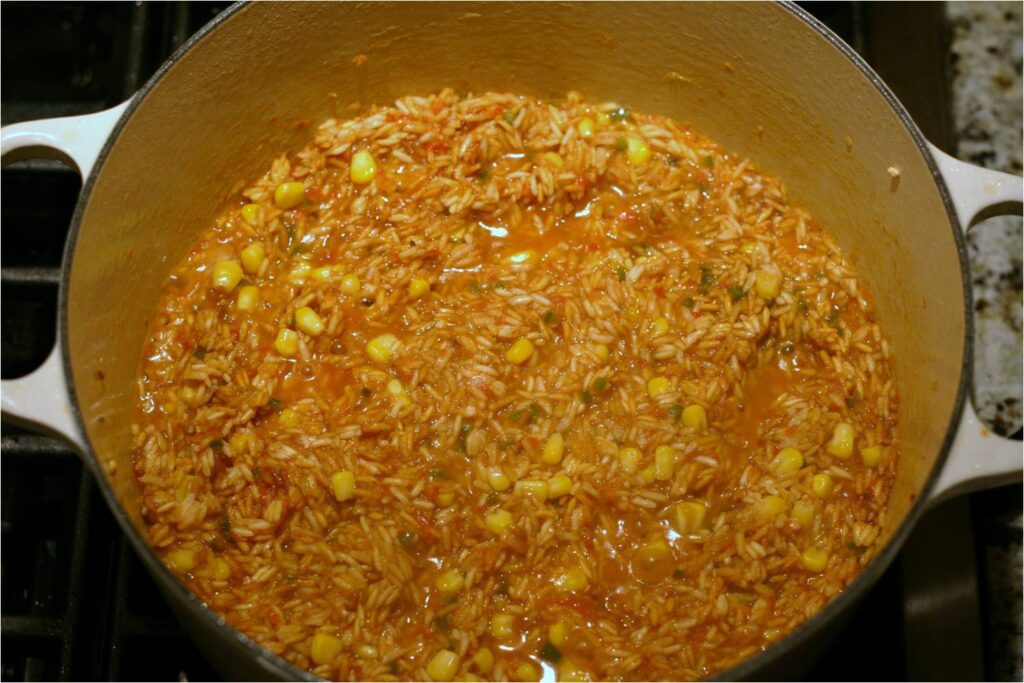 Simmering Mexican Rice