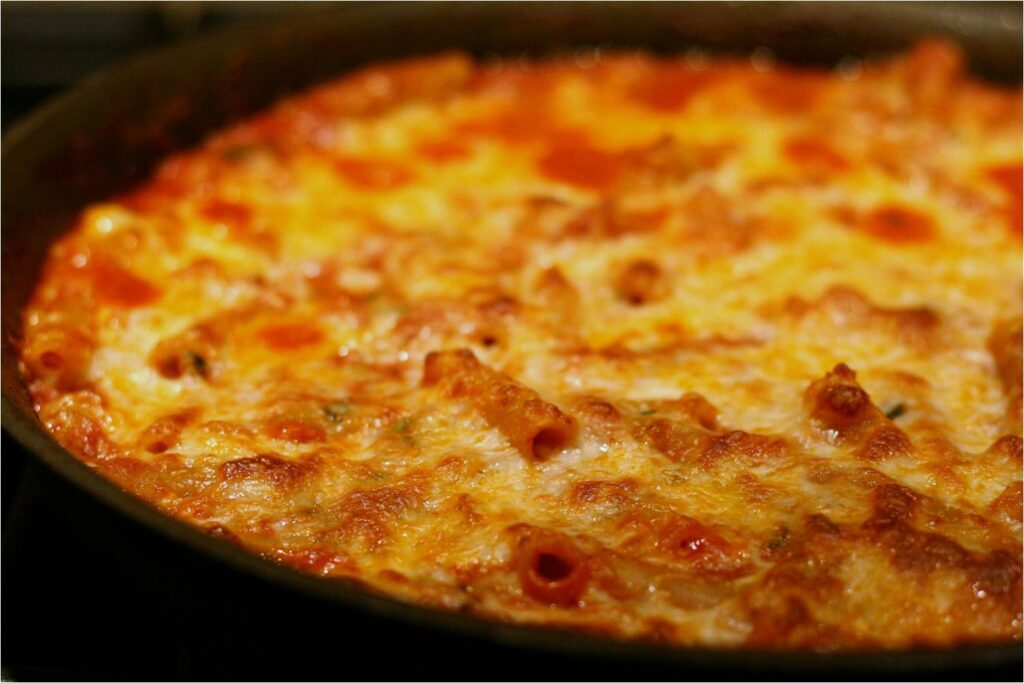 Skillet Baked Ziti After the Oven