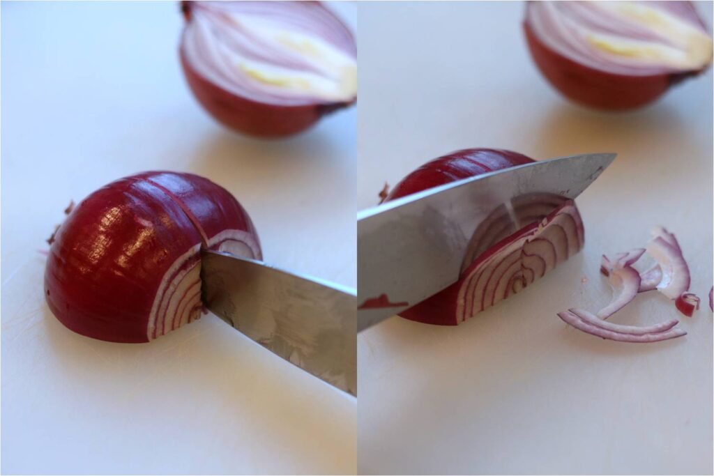 Slice Red Onion Thinly