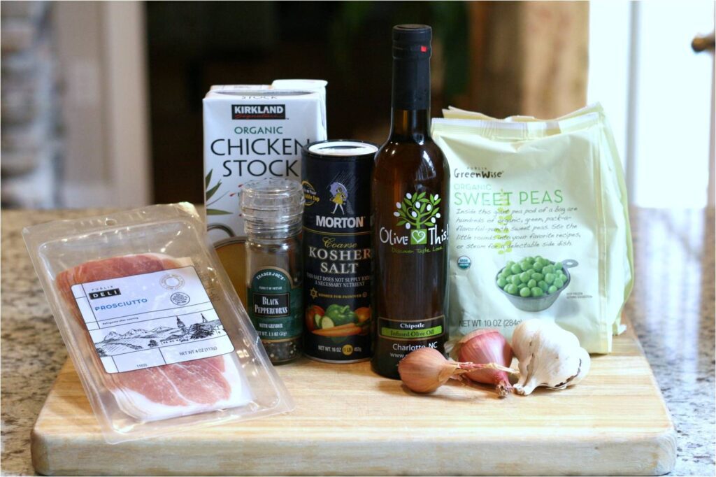 Spanish Pea Soup w Chipotle EVOO Ingredients