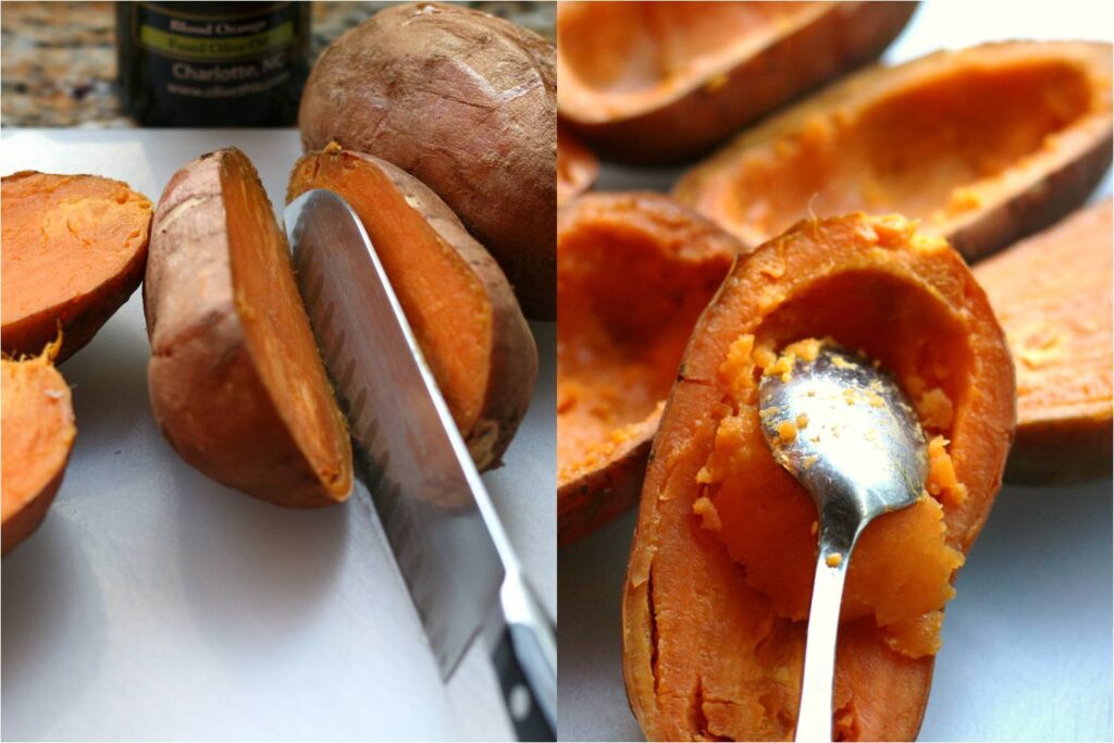 Spoon Sweet Potato Flesh