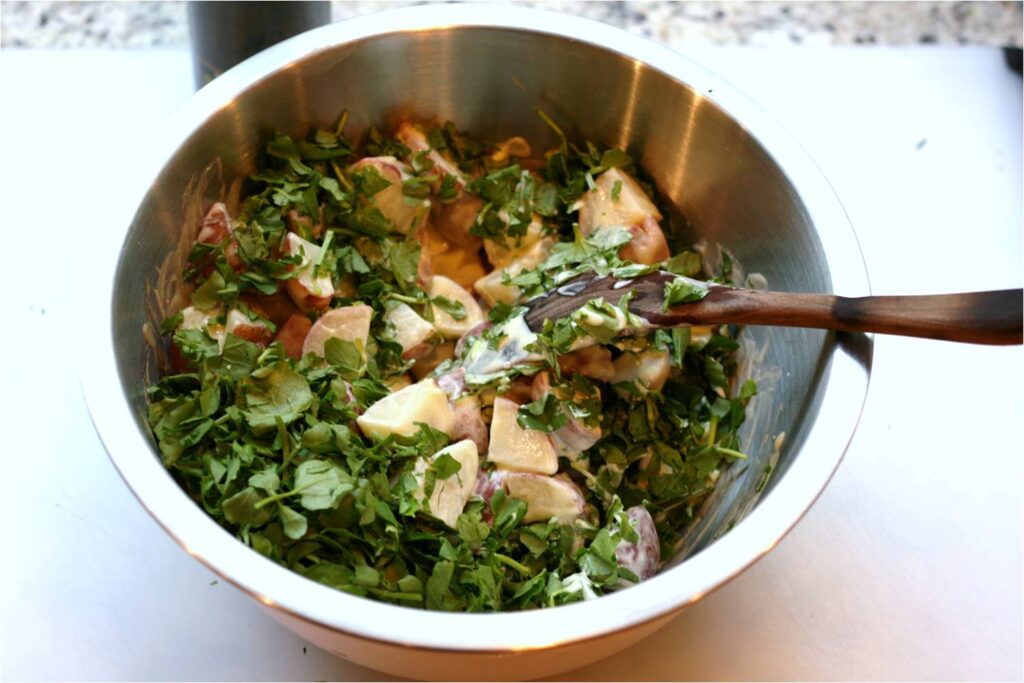 Stir Watercress Potatoes and Dressing