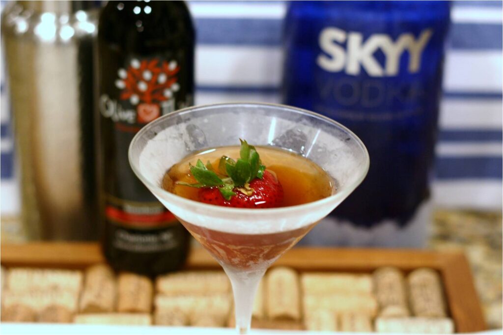 Strawberry Balsamic Vodka Martini Feature