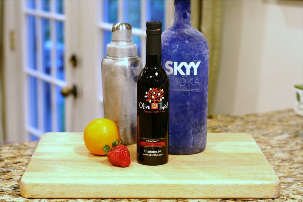 Strawberry Balsamic Vodka Martini Ingredients