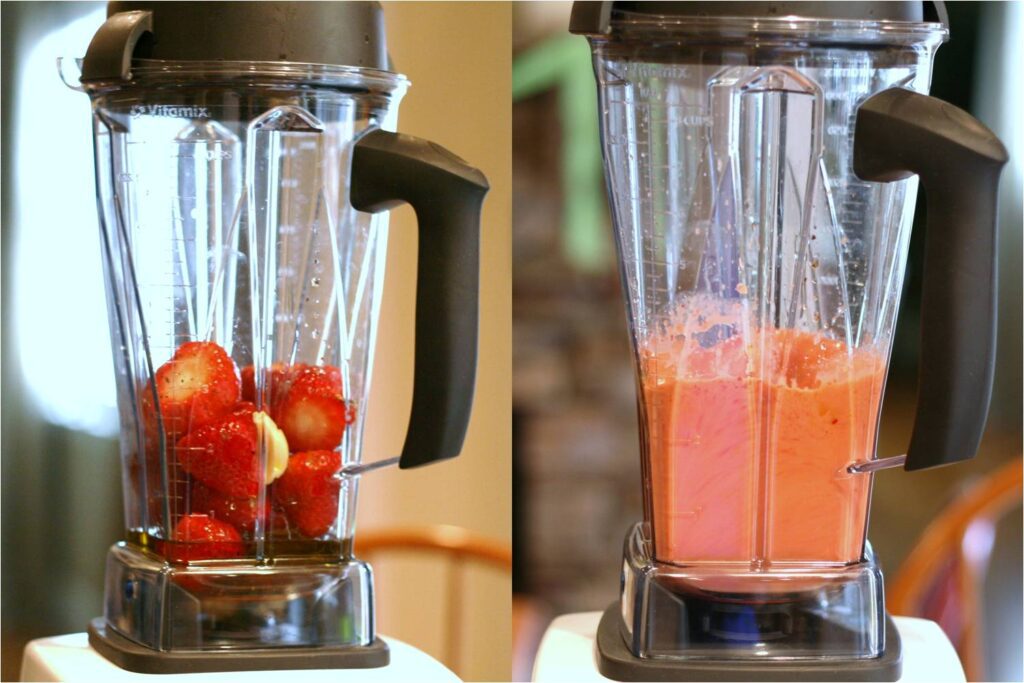 Strawberry-Basil Vinaigrette in Blender