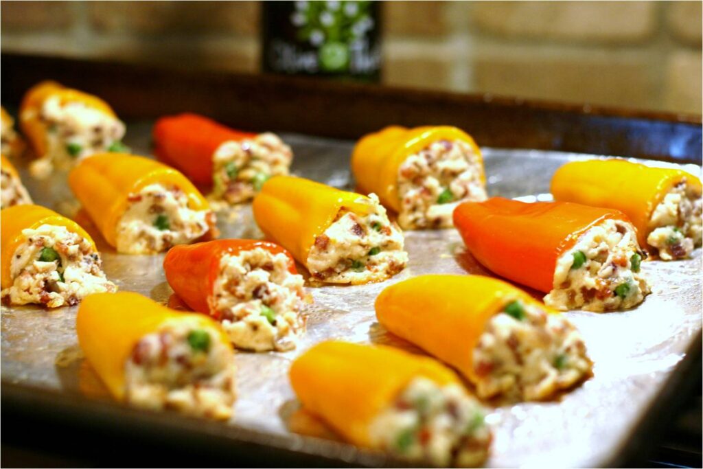 Stuffed Baby Peppers with Harissa EVOO Feature