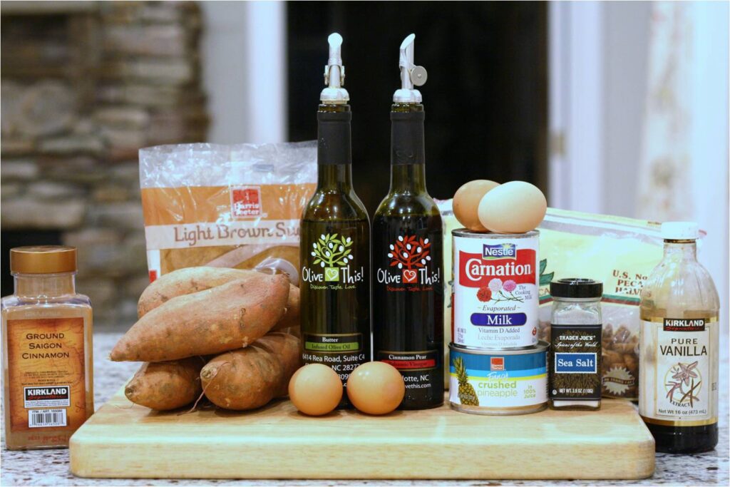 Sweet potato casserole with Cinnamon Pear Balsamic Ingredients