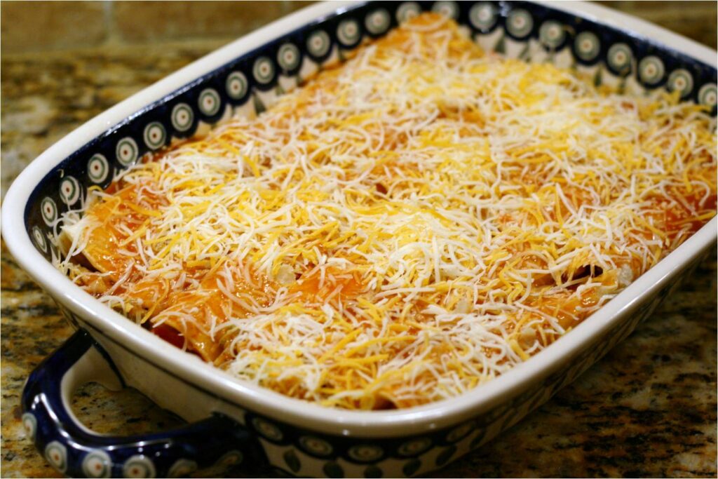 Top Fish Enchiladas with Cheese
