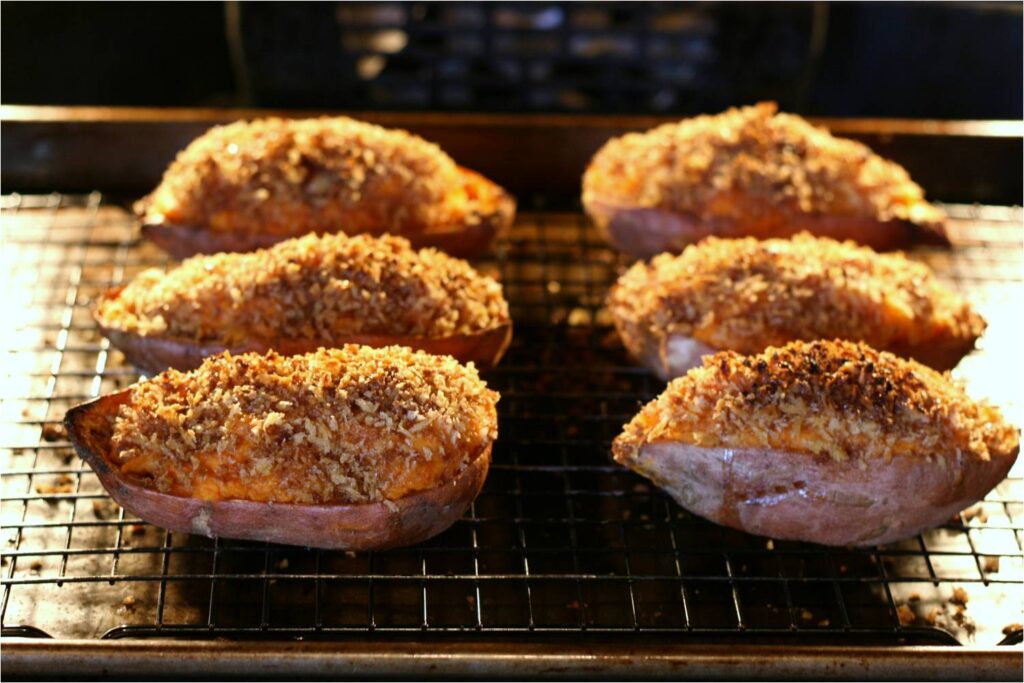 Twice Baked Sweet Potatoes in the Oven