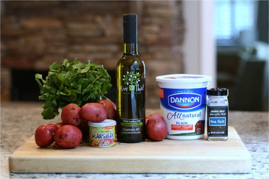 Wasabi Watercress Potato Salad Ingredients
