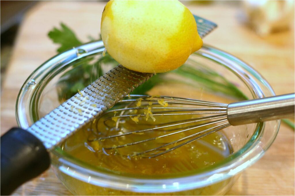 Zest Lemon for Bulgur Wheat Lemony Dill