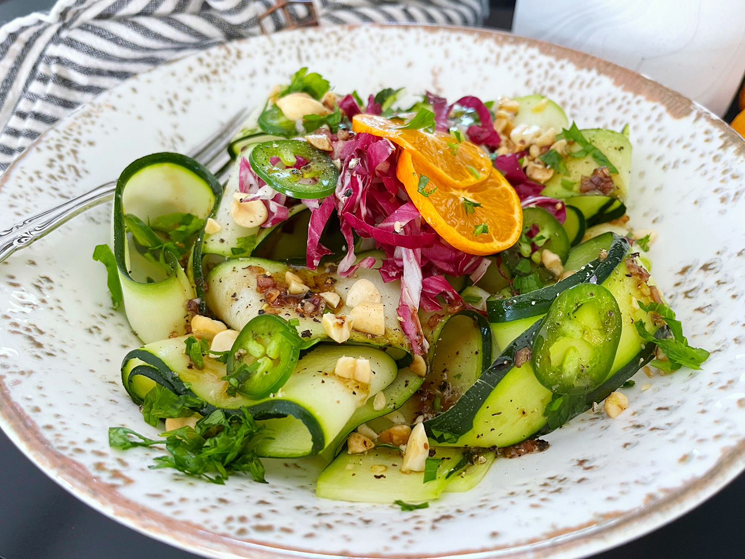 Elegant Zucchini Ribbon Salad - Olive This!
